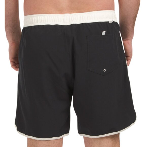 NEW REEBOK mens Core Volley Swim Trunks With Leg Trim blsck 253 - Picture 2 of 3